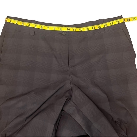 NIKE Golf Dri-Fit Stay Cool Black Grey Plaid Lightweight Straight Athletic Pants - Picture 9 of 12